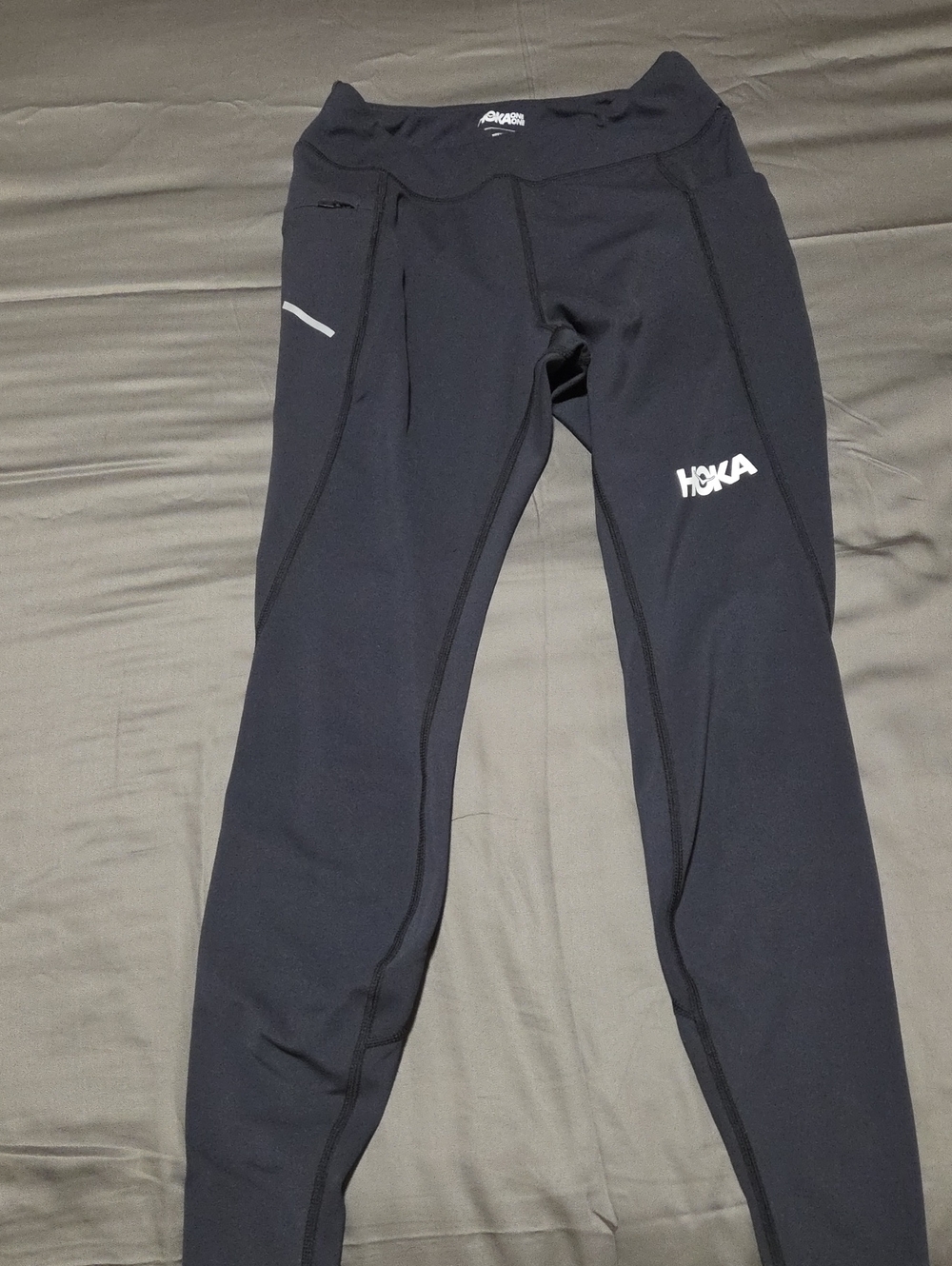 Hoka Women's Black Reflective Logo Leggings